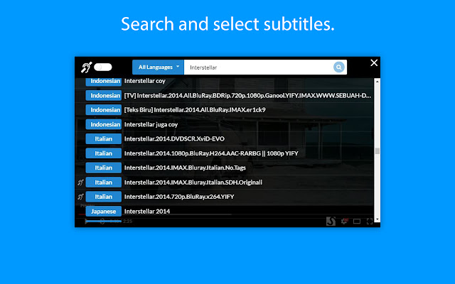 Substital: Add subtitles to videos and movies chrome谷歌浏览器插件_扩展第3张截图