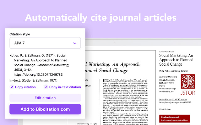 Bibcitation — Automatic Citation Generator chrome谷歌浏览器插件_扩展第3张截图