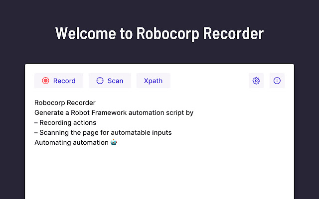 Robocorp Recorder chrome谷歌浏览器插件_扩展第1张截图