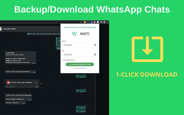 Backup WhatsApp Chats chrome谷歌浏览器插件_扩展第1张截图