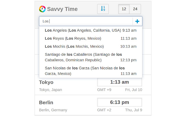 Time Zone Converter - Savvy Time chrome谷歌浏览器插件_扩展第3张截图