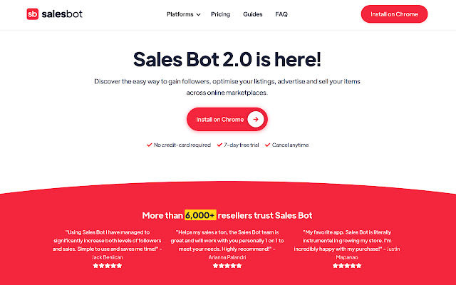 Sales Bot: Depop & Vinted Automation Tool chrome谷歌浏览器插件_扩展第2张截图