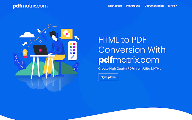 HTML/URL to PDF with pdfmatrix.com chrome谷歌浏览器插件_扩展第1张截图