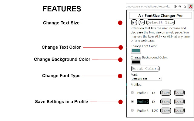 A+ FontSize Changer Lite chrome谷歌浏览器插件_扩展第3张截图