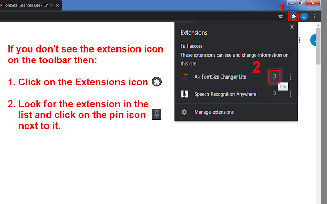 A+ FontSize Changer Lite chrome谷歌浏览器插件_扩展第4张截图