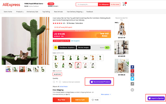 AliScraper - AliExpress Shopify Dropshipping chrome谷歌浏览器插件_扩展第5张截图