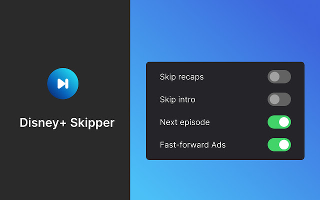 Disney Plus Skipper: skip intros & recaps chrome谷歌浏览器插件_扩展第1张截图