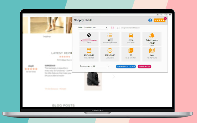 Shopify SHARK - Product scraper & store spy chrome谷歌浏览器插件_扩展第1张截图