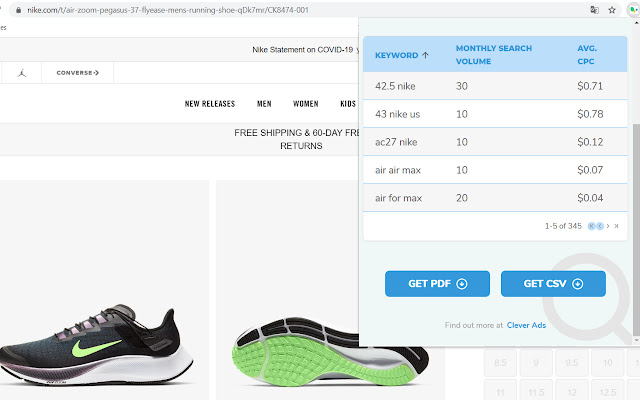Clever Ads Keyword Planner chrome谷歌浏览器插件_扩展第3张截图