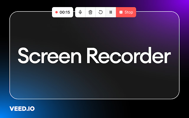 Screen & Webcam Recorder + Editor - VEED.IO chrome谷歌浏览器插件_扩展第1张截图