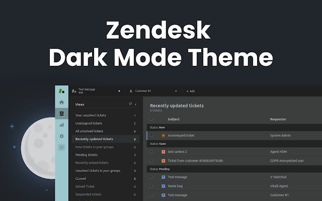 Zendesk Dark Mode Theme chrome谷歌浏览器插件_扩展第1张截图
