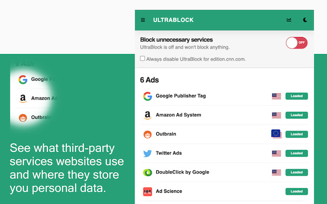 UltraBlock - Privacy Protection & Adblock chrome谷歌浏览器插件_扩展第2张截图
