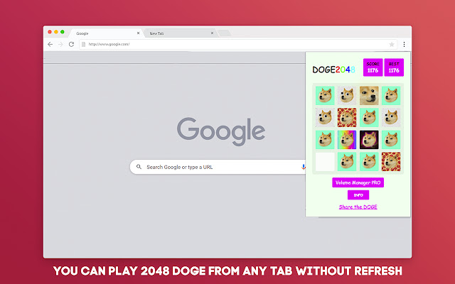 2048 DOGE Offline Game chrome谷歌浏览器插件_扩展第1张截图