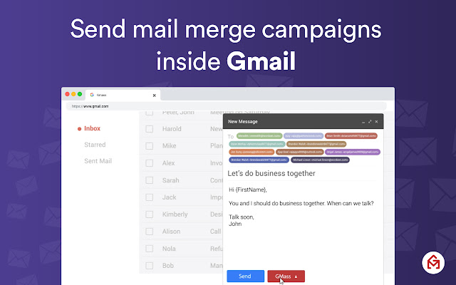 GMass: Powerful mail merge for Gmail chrome谷歌浏览器插件_扩展第1张截图