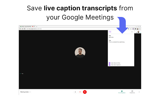 CaptionSaver Pro for Google Meet chrome谷歌浏览器插件_扩展第1张截图