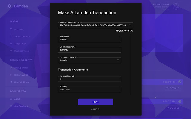 Lamden Wallet - Browser Extension chrome谷歌浏览器插件_扩展第3张截图