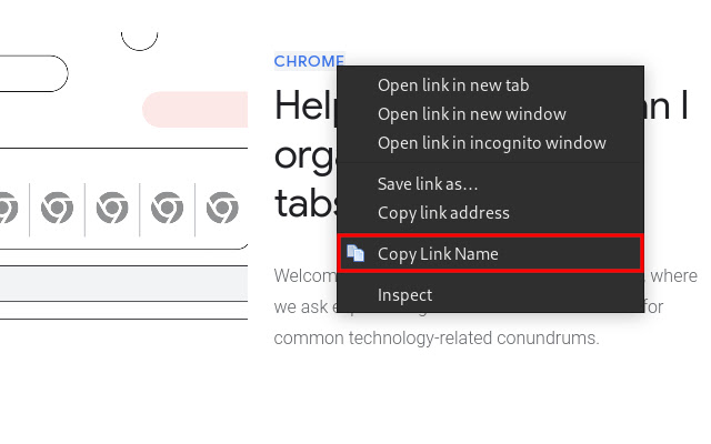 Copy Link Name chrome谷歌浏览器插件_扩展第1张截图
