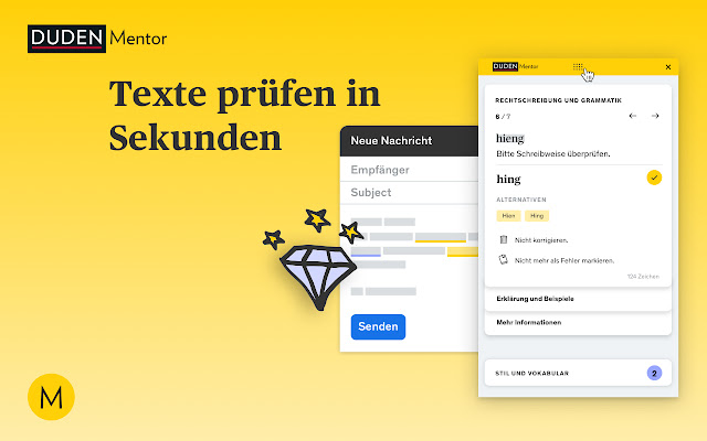 Duden-Mentor-Textprüfung chrome谷歌浏览器插件_扩展第1张截图