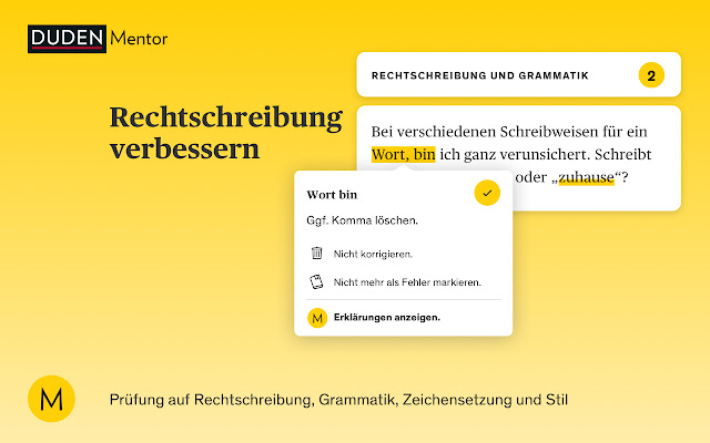 Duden-Mentor-Textprüfung chrome谷歌浏览器插件_扩展第2张截图