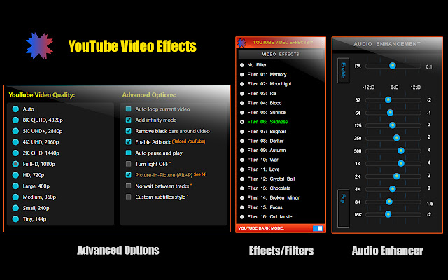YouTube Video Effects chrome谷歌浏览器插件_扩展第1张截图