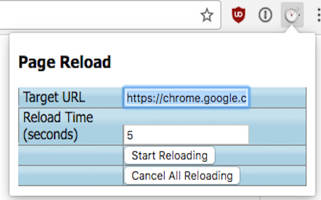Auto-Reload Target URL chrome谷歌浏览器插件_扩展第1张截图
