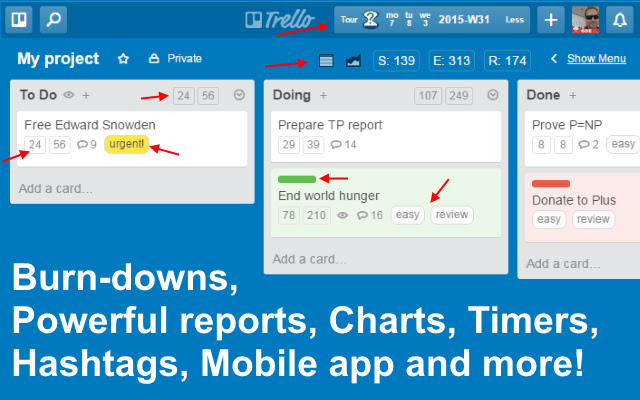 Plus for Trello (时间跟踪, 报告,规划) chrome谷歌浏览器插件_扩展第1张截图