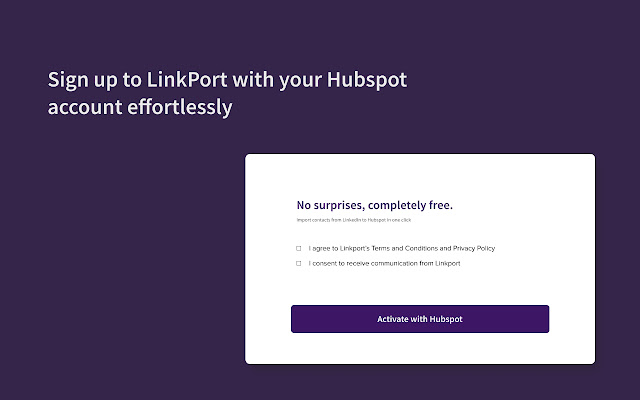 Free LinkedIn to Hubspot importer chrome谷歌浏览器插件_扩展第1张截图