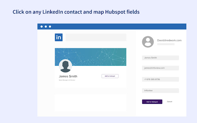 Free LinkedIn to Hubspot importer chrome谷歌浏览器插件_扩展第3张截图