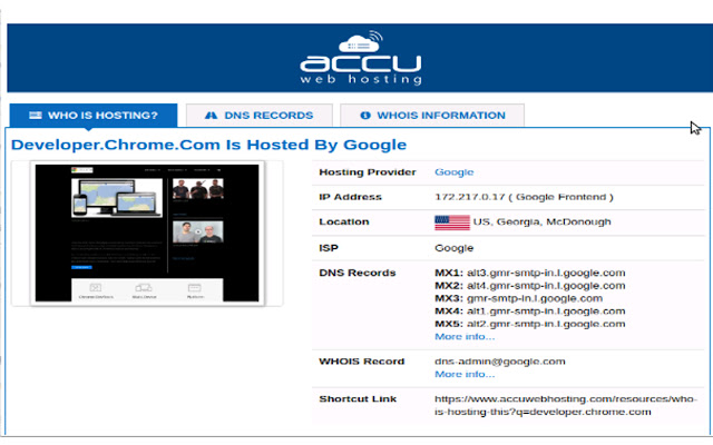 Who is Hosting this Website? chrome谷歌浏览器插件_扩展第2张截图