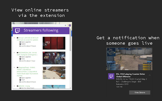 Twitch Stream Notifier chrome谷歌浏览器插件_扩展第1张截图