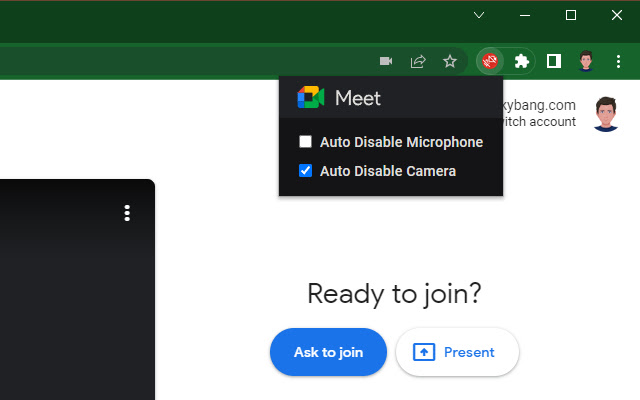 Google Meet Auto Disable Mic/Cam chrome谷歌浏览器插件_扩展第2张截图