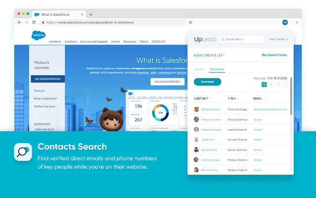 UpLead - Find Emails on Websites chrome谷歌浏览器插件_扩展第4张截图