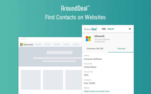 AroundDeal: B2B Contact & Company Info chrome谷歌浏览器插件_扩展第1张截图