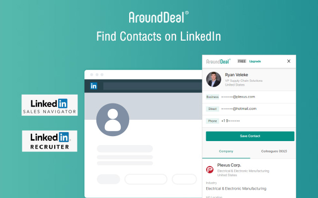 AroundDeal: B2B Contact & Company Info chrome谷歌浏览器插件_扩展第2张截图