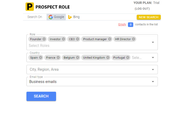 Prospect Role: Find email leads chrome谷歌浏览器插件_扩展第2张截图