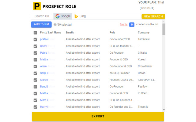 Prospect Role: Find email leads chrome谷歌浏览器插件_扩展第3张截图