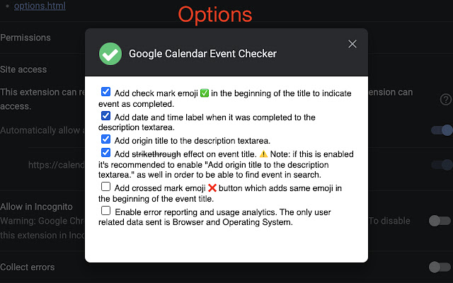 Google Calendar Event Checker chrome谷歌浏览器插件_扩展第4张截图