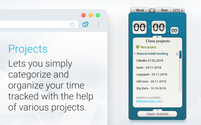 Motivate Clock | Time Tracker chrome谷歌浏览器插件_扩展第2张截图