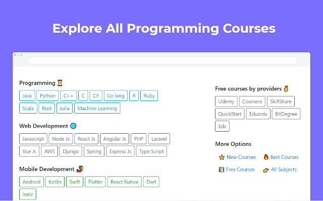 QuickCode - Free Online Programming Courses chrome谷歌浏览器插件_扩展第3张截图