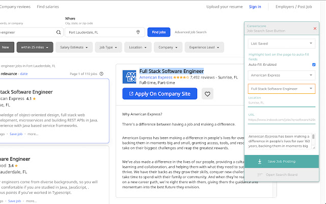 Careerscore: Job Search Save Button chrome谷歌浏览器插件_扩展第1张截图