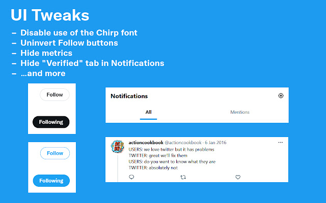 Tweak New Twitter chrome谷歌浏览器插件_扩展第4张截图