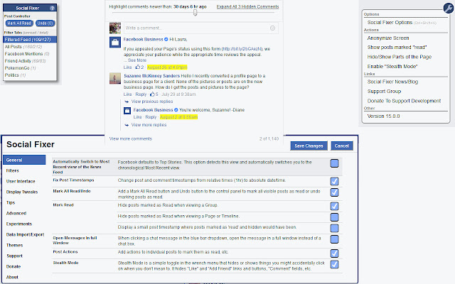 Social Fixer for Facebook chrome谷歌浏览器插件_扩展第5张截图