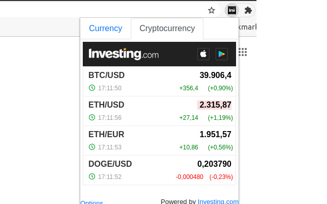 investing.com Currencies chrome谷歌浏览器插件_扩展第1张截图