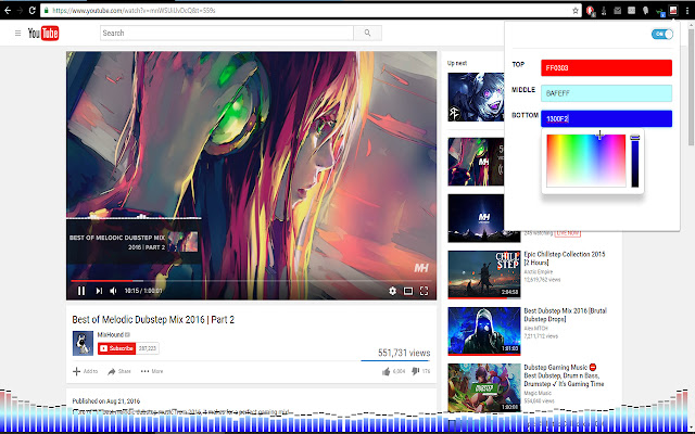 YouTube™ Music Visualizer chrome谷歌浏览器插件_扩展第2张截图