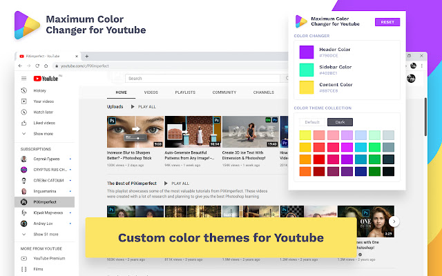 Maximum Color Changer for Youtube chrome谷歌浏览器插件_扩展第1张截图