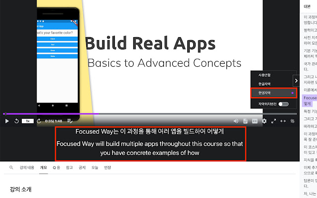 유데미 한글 자막 chrome谷歌浏览器插件_扩展第4张截图