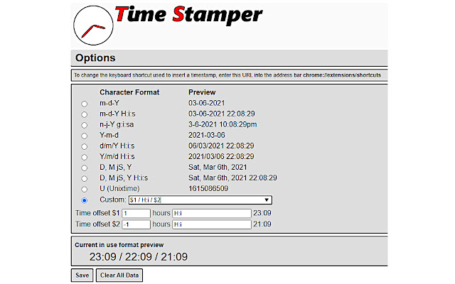 Time Stamper chrome谷歌浏览器插件_扩展第2张截图
