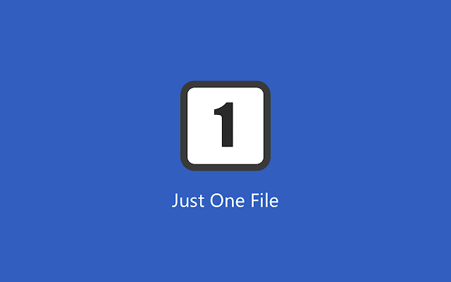 Just One File chrome谷歌浏览器插件_扩展第1张截图