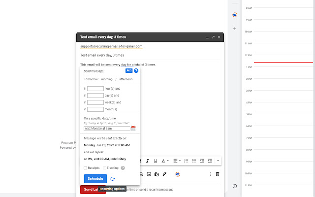 Recurring emails for Gmail chrome谷歌浏览器插件_扩展第3张截图