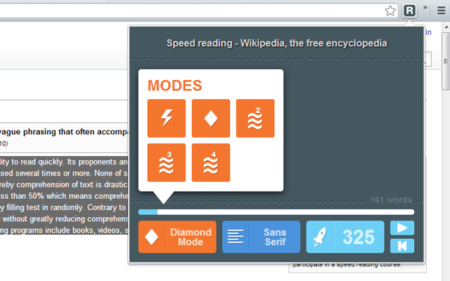 Read fast - Speed Reading Extension chrome谷歌浏览器插件_扩展第2张截图